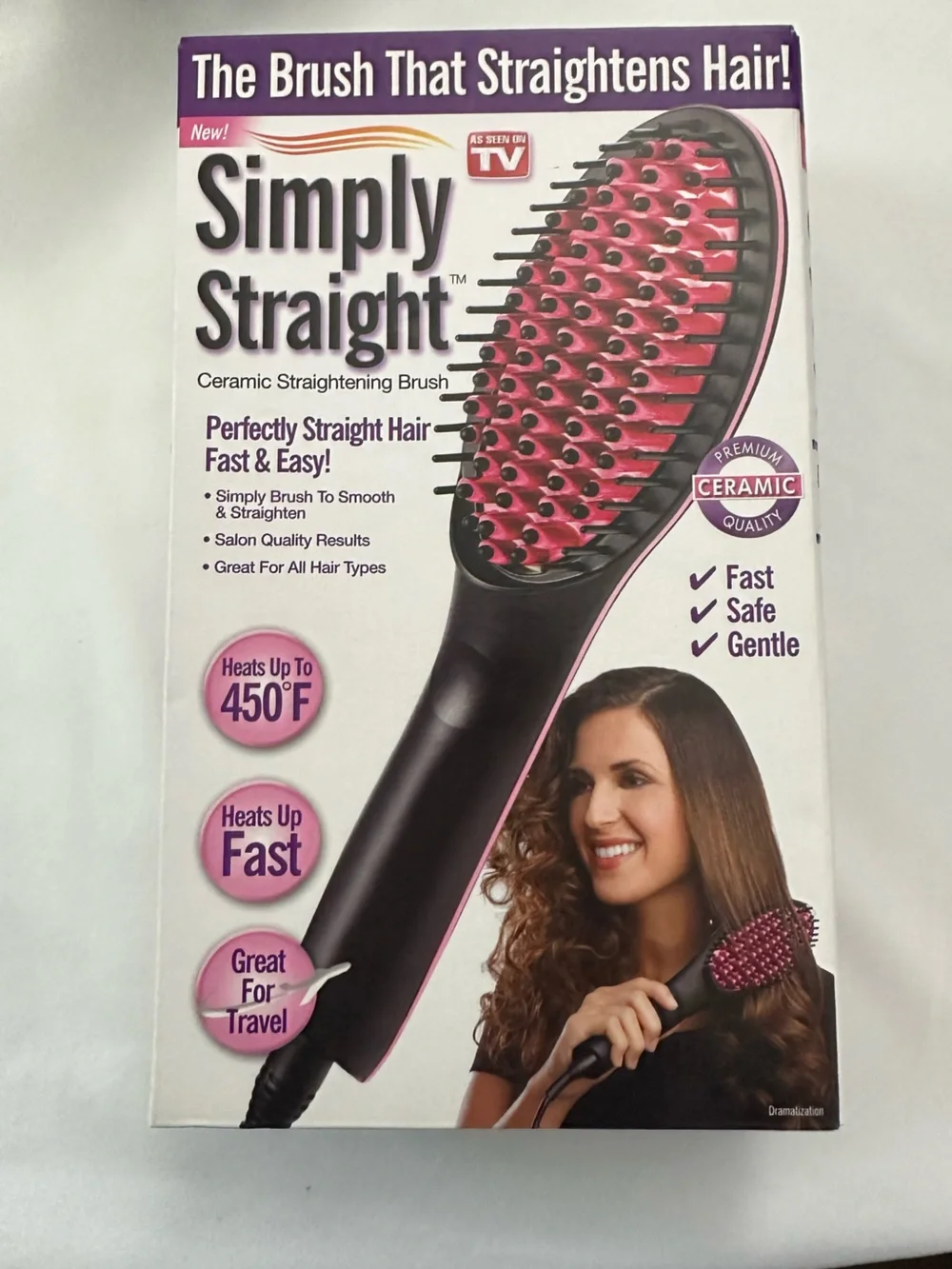 Simply Straight Ceramic Hair Straightening Brush